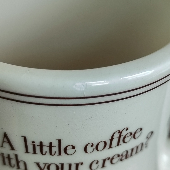 Mud Pie Creamer " A Little Coffee With Your Cream?" Small Creamer Cup - Picture 2 of 11